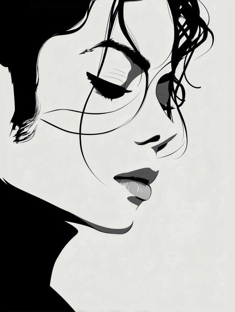 Poster of Michael Jackson in modern art style