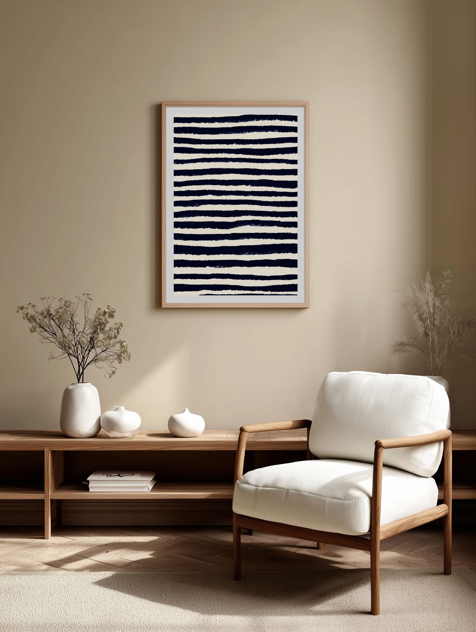 Navy‑Black Stripes Pattern - Image 2