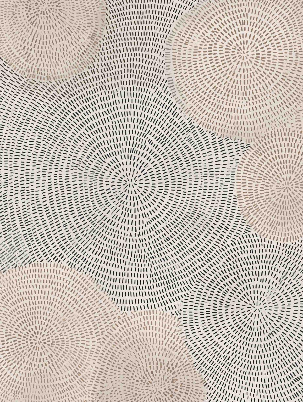 Poster of rhythmic circular abstract patterns in neutral tones