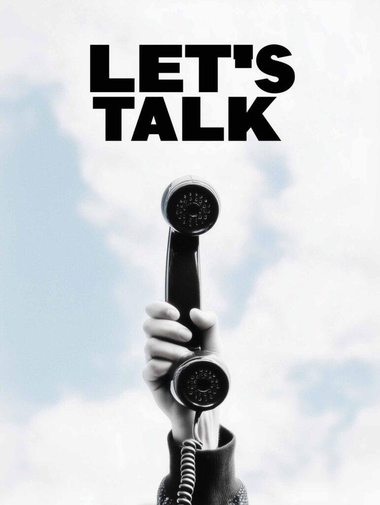 Poster of a hand holding a classic telephone