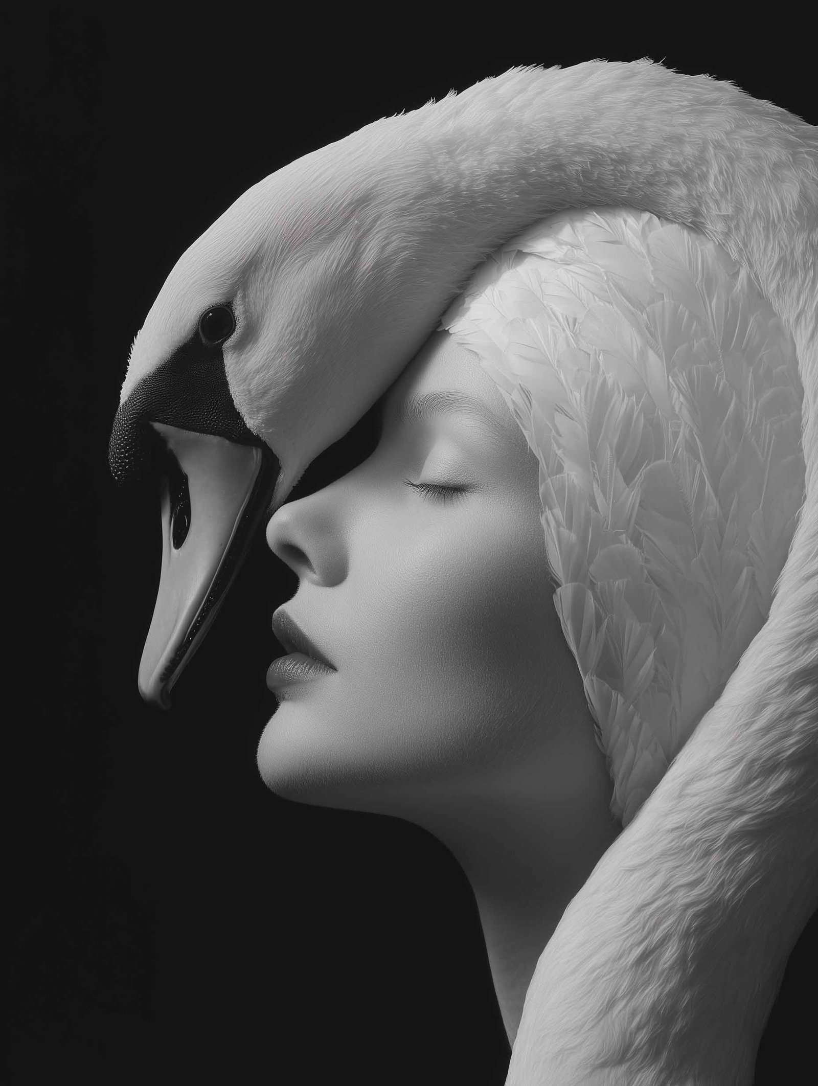 Woman and Swan