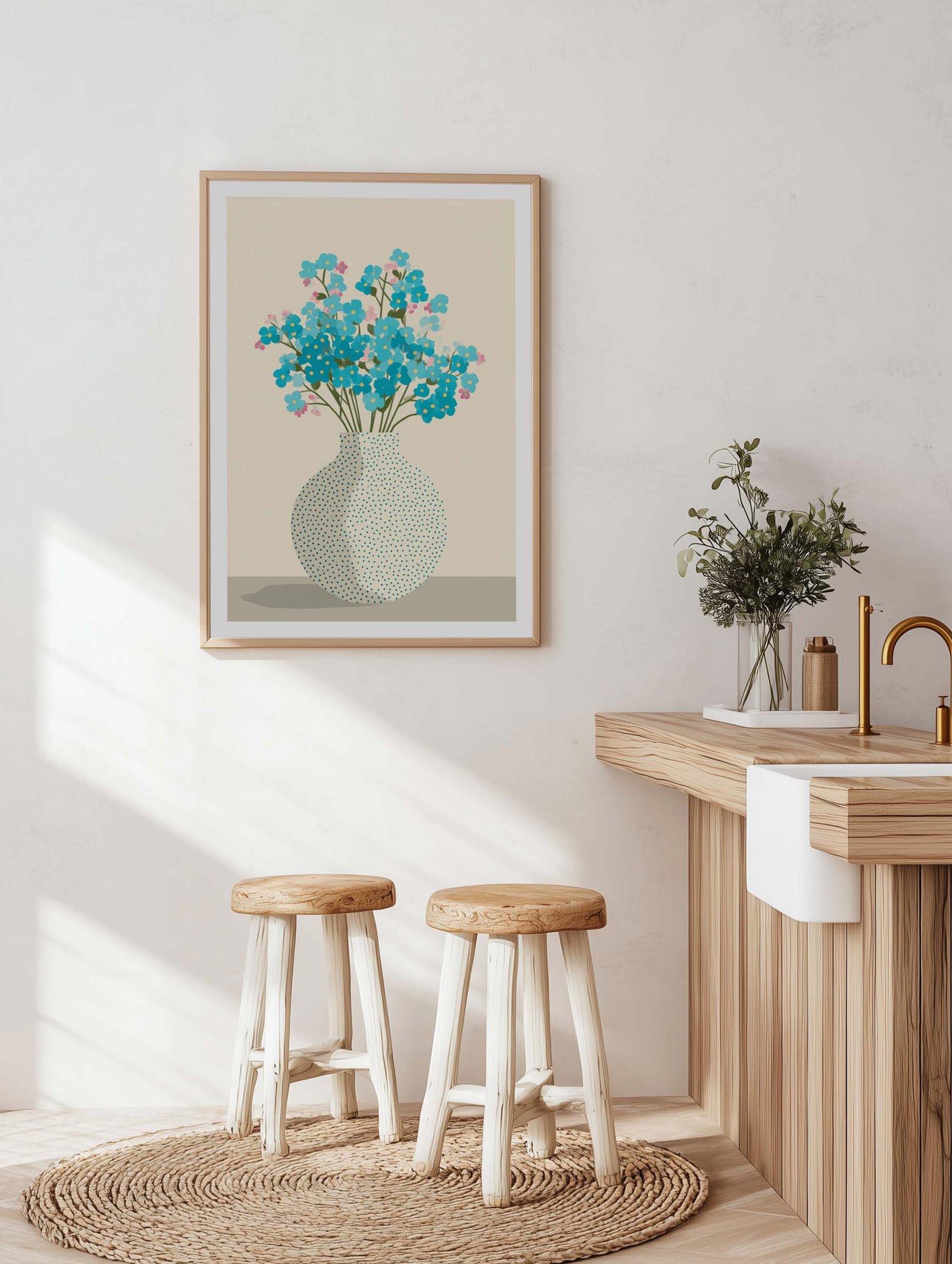 Flowers in a Polka Dot Vase - Image 2