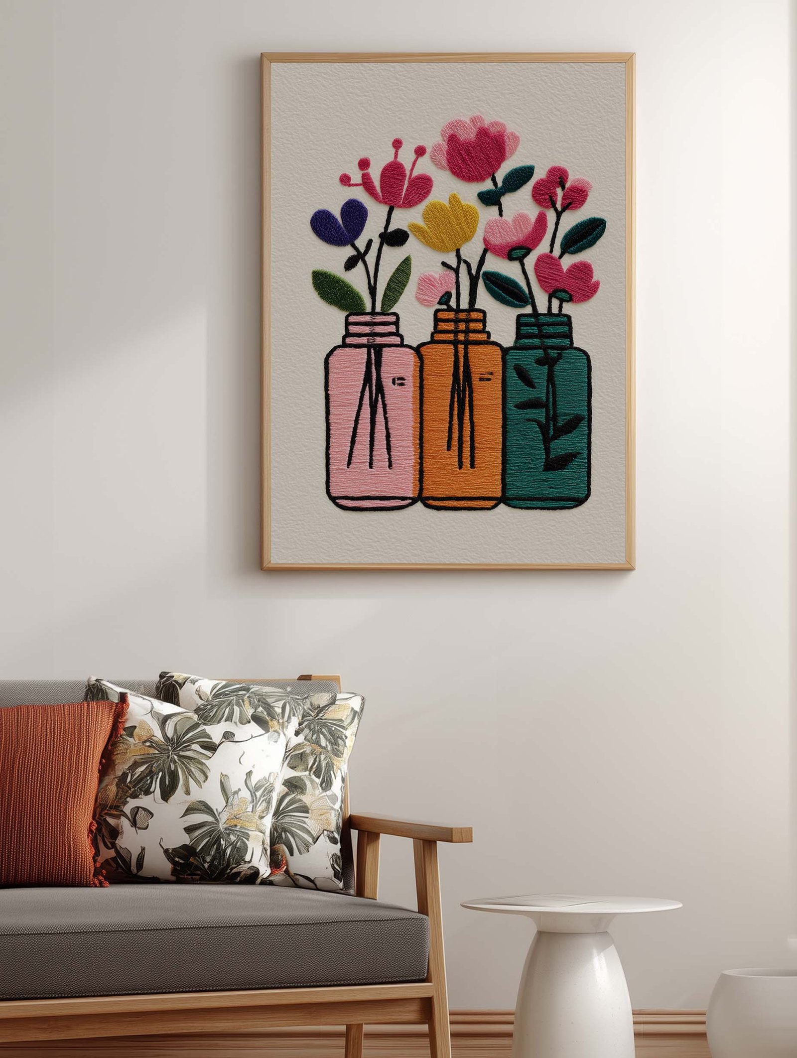 Embroidery Design Flower Vases - Image 2