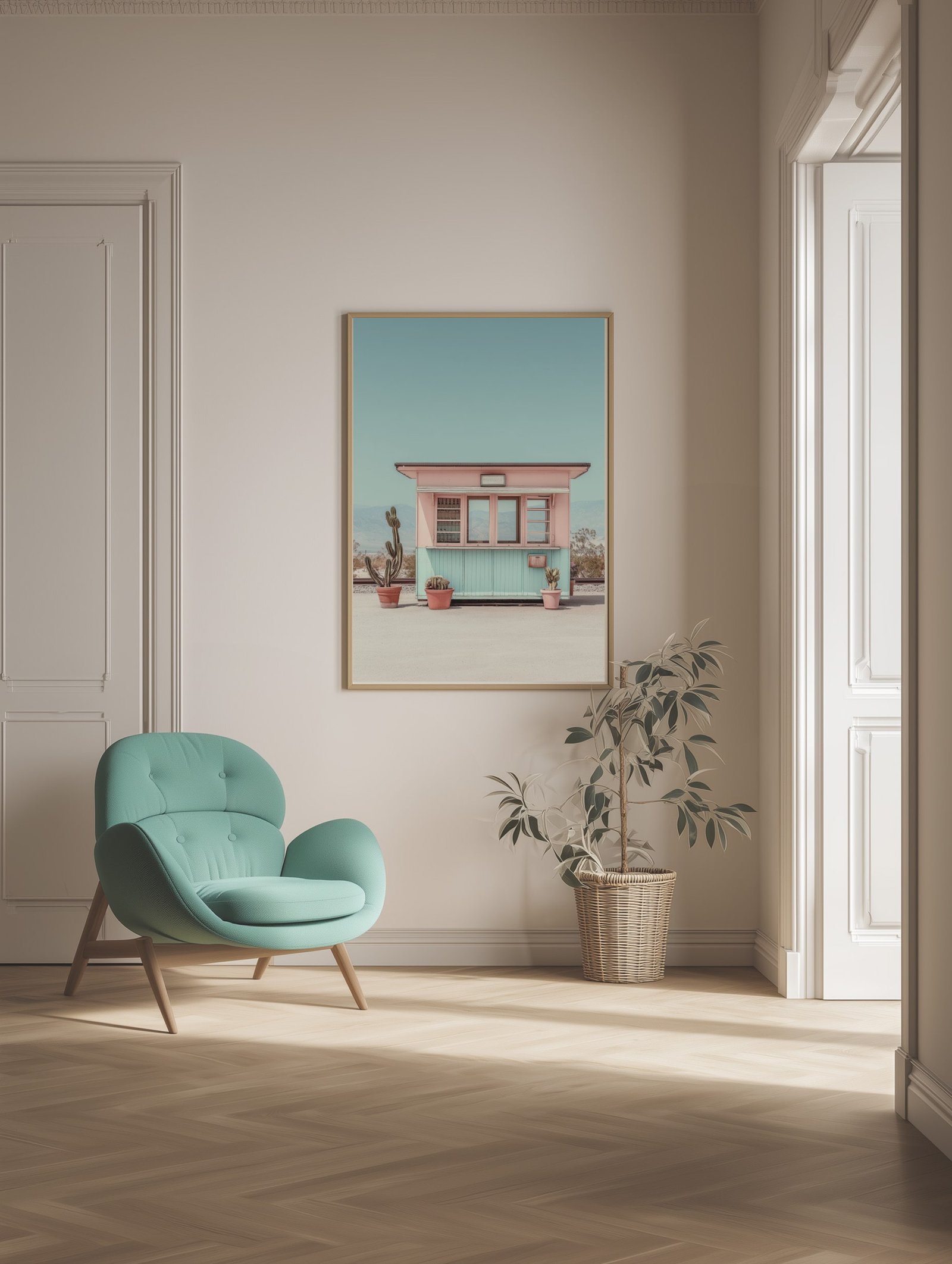 Beachside Pink Bliss Poster - Image 2