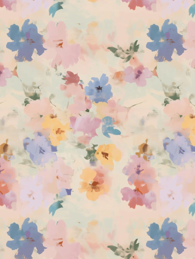 Soft watercolor flowers