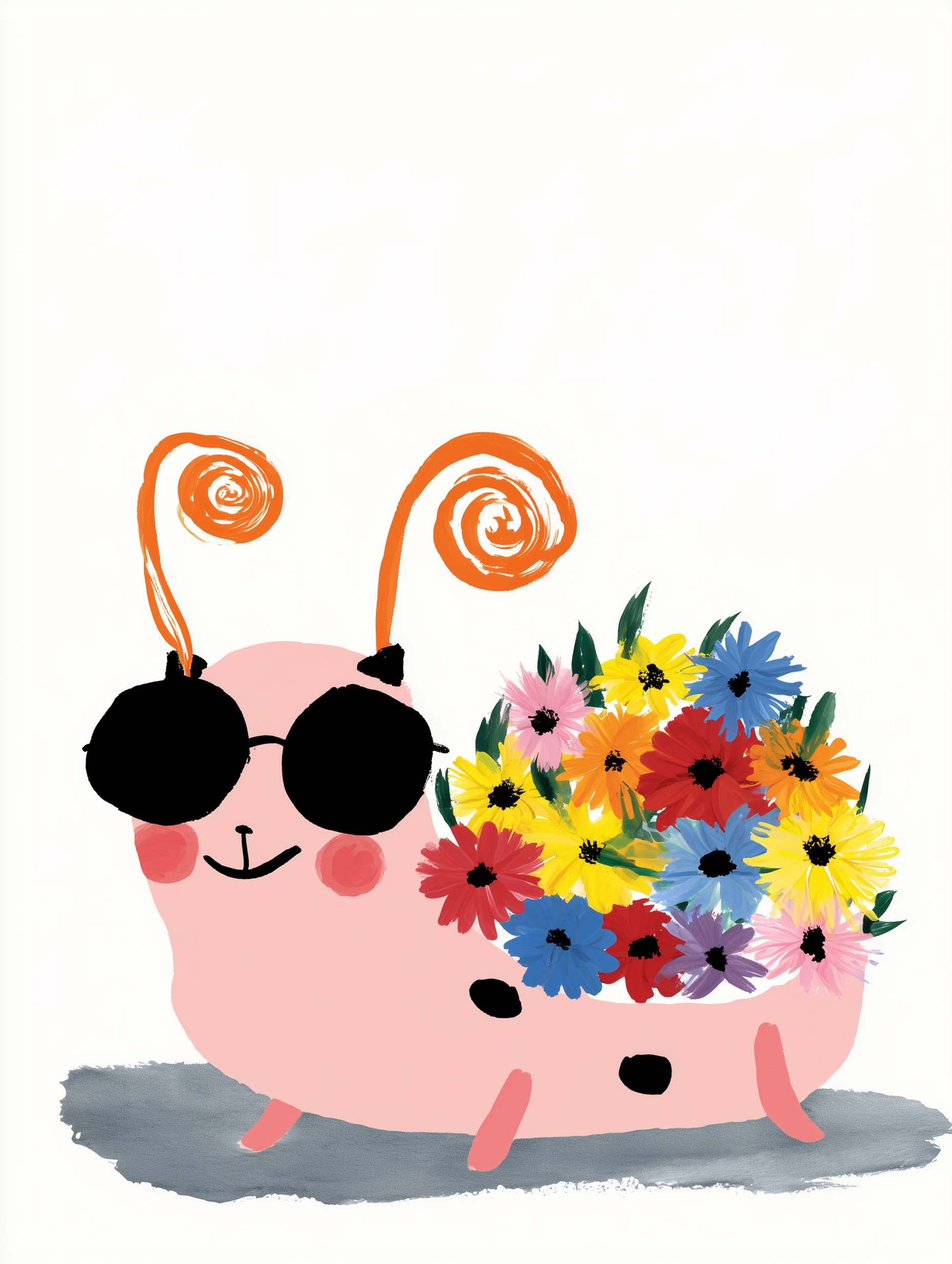 Cool Floral Snail