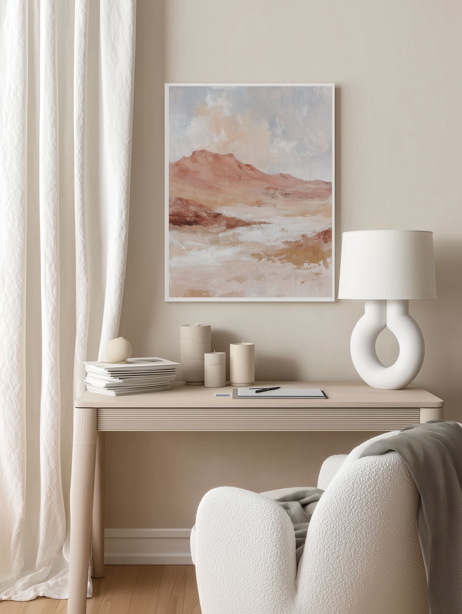 Desert Mountain Painting - Image 2