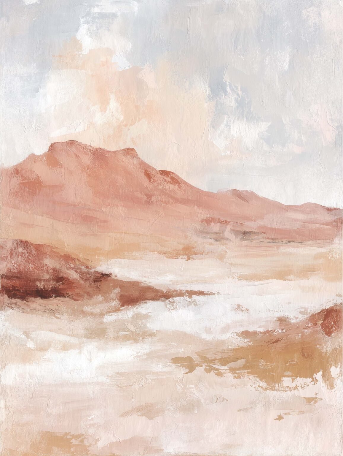 Soft desert mountains in warm earthy tones