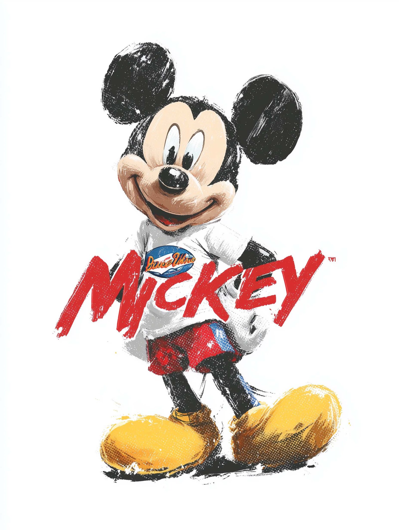 Illustration poster of a beloved mascot in playful style