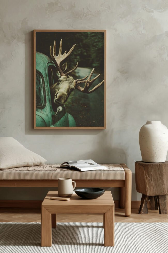 moose peeking out mockup