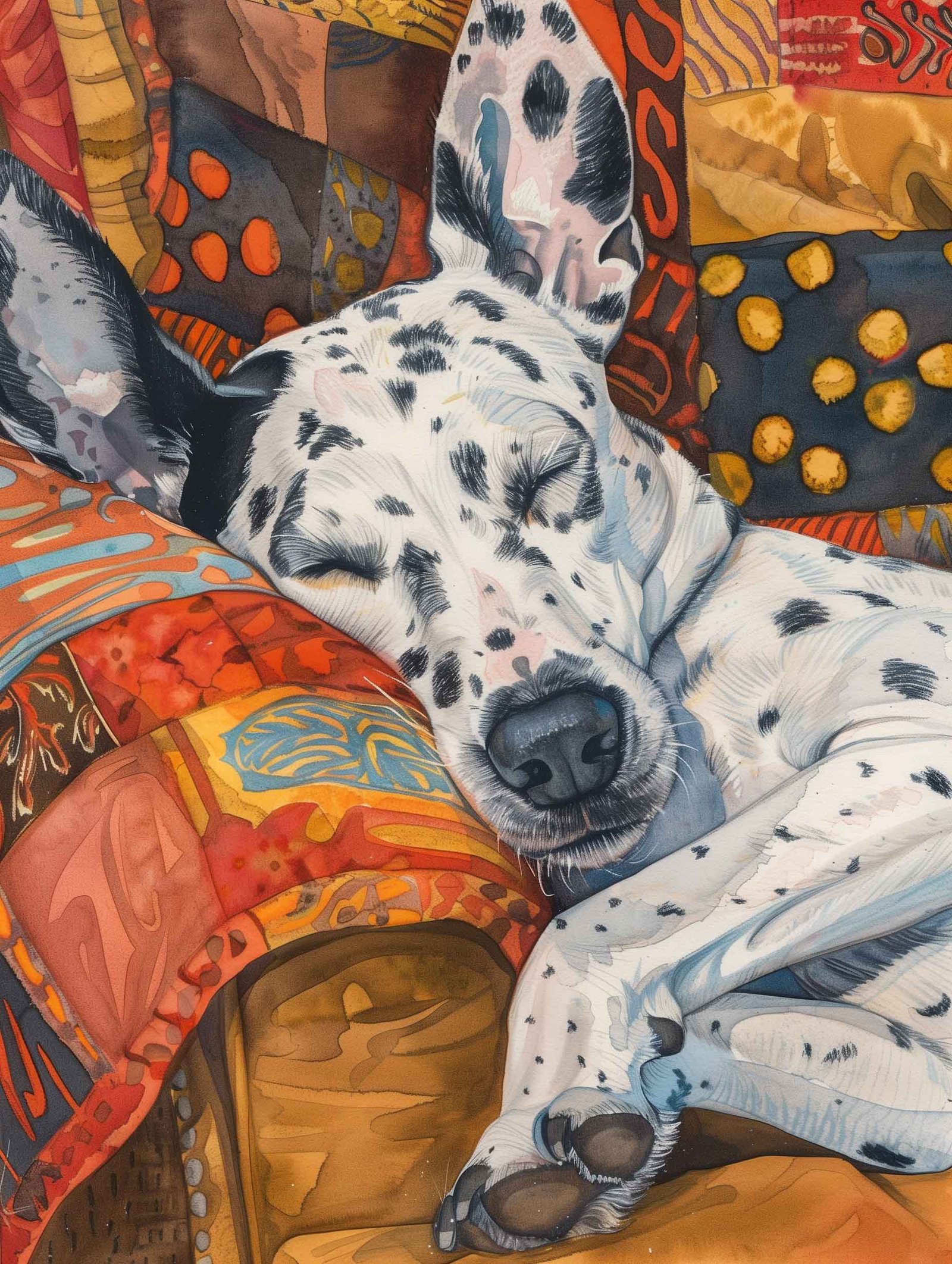 Sleeping Dalmatian