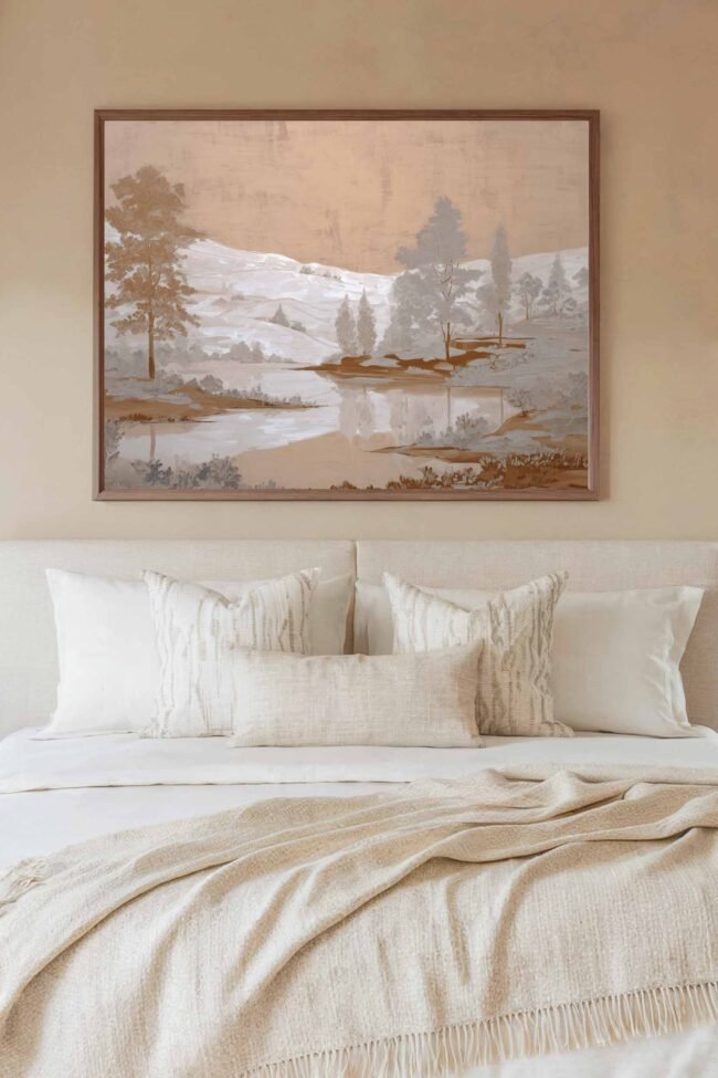 landscape in beige mockup