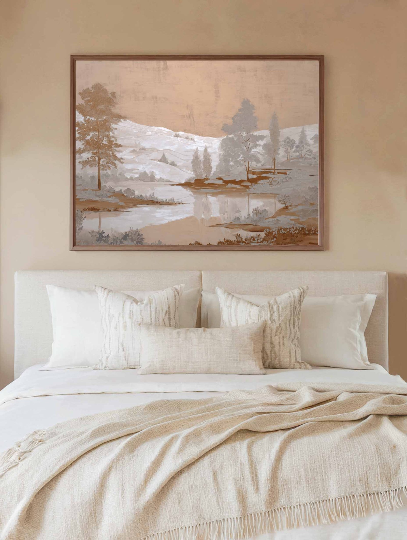 landscape in beige mockup