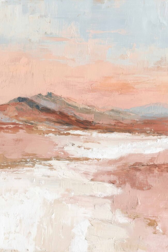 poster of warm rolling terrain in clay, ivory