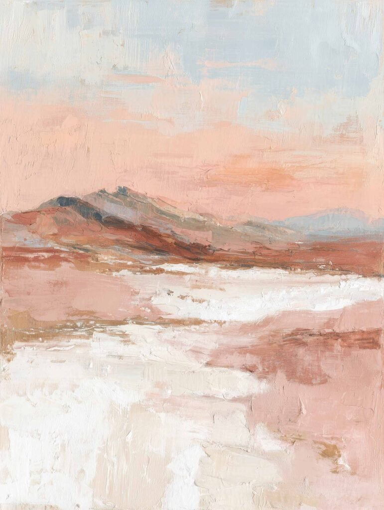 poster of warm rolling terrain in clay, ivory