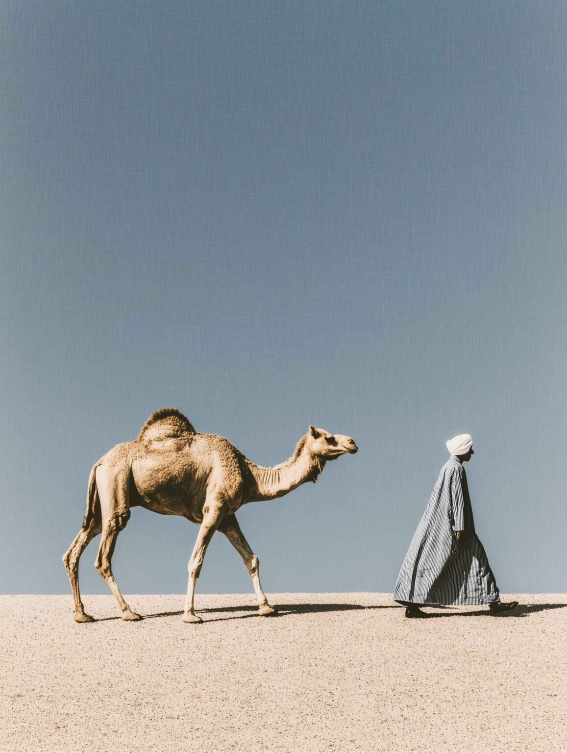 Editorial desert landscape print in soft pastel tones