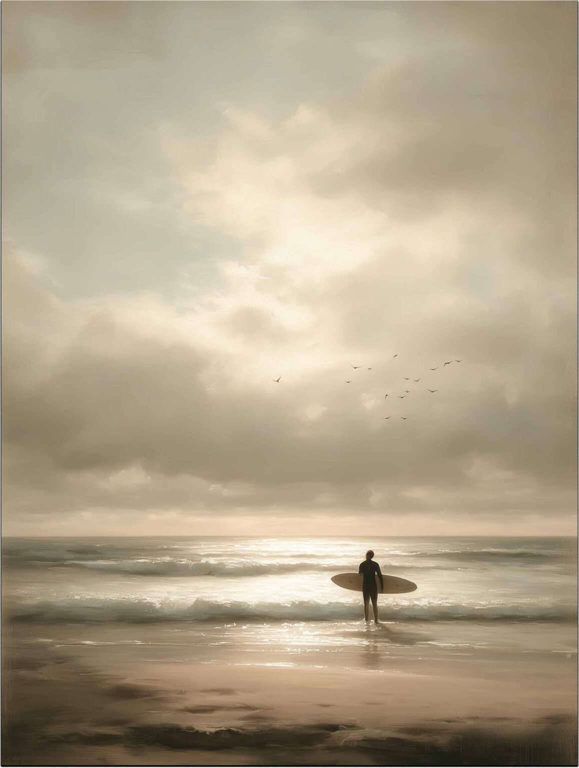 A nostalgic coastal moment captured in warm light