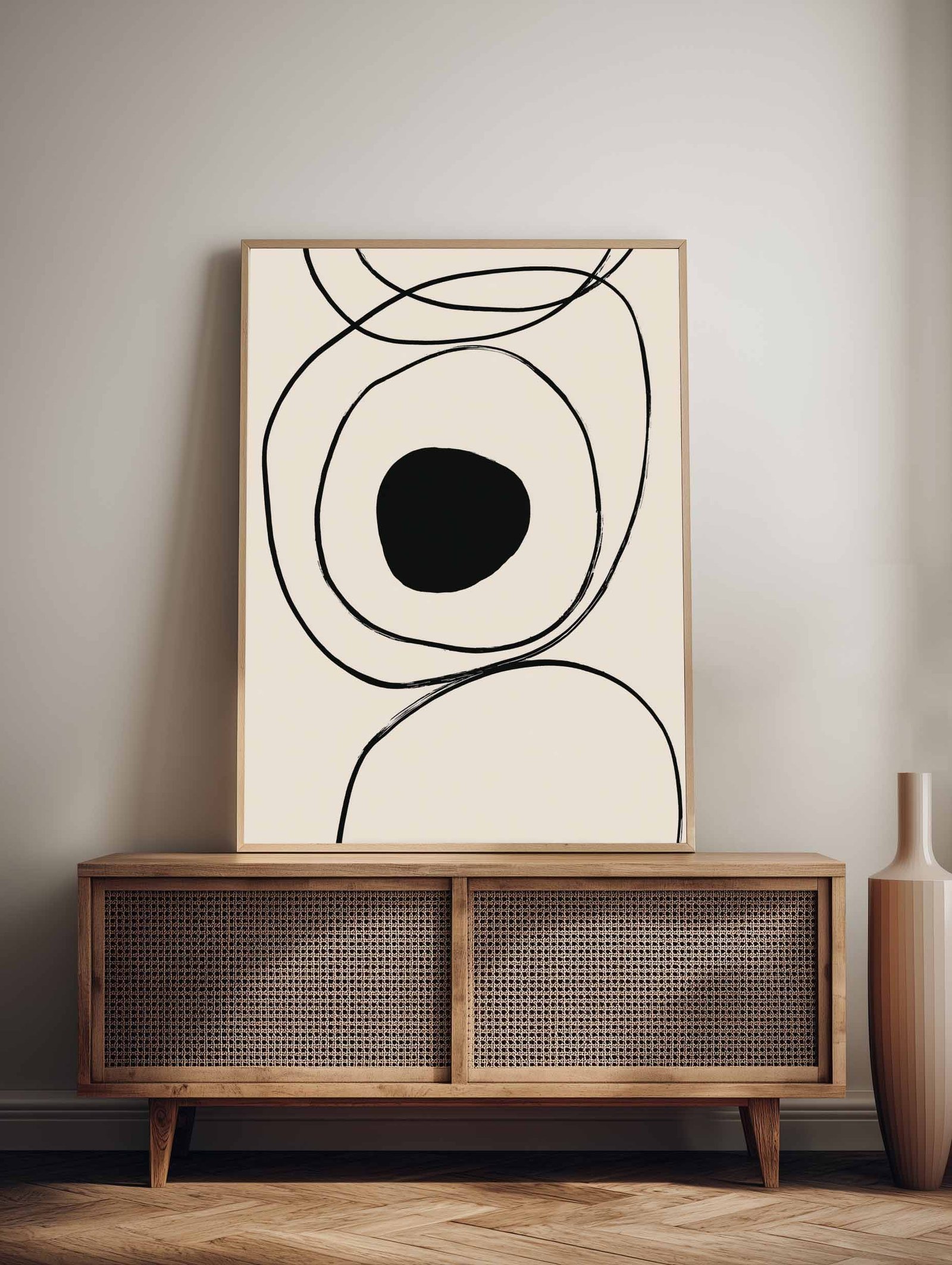 three overlapping black ellipses mockup