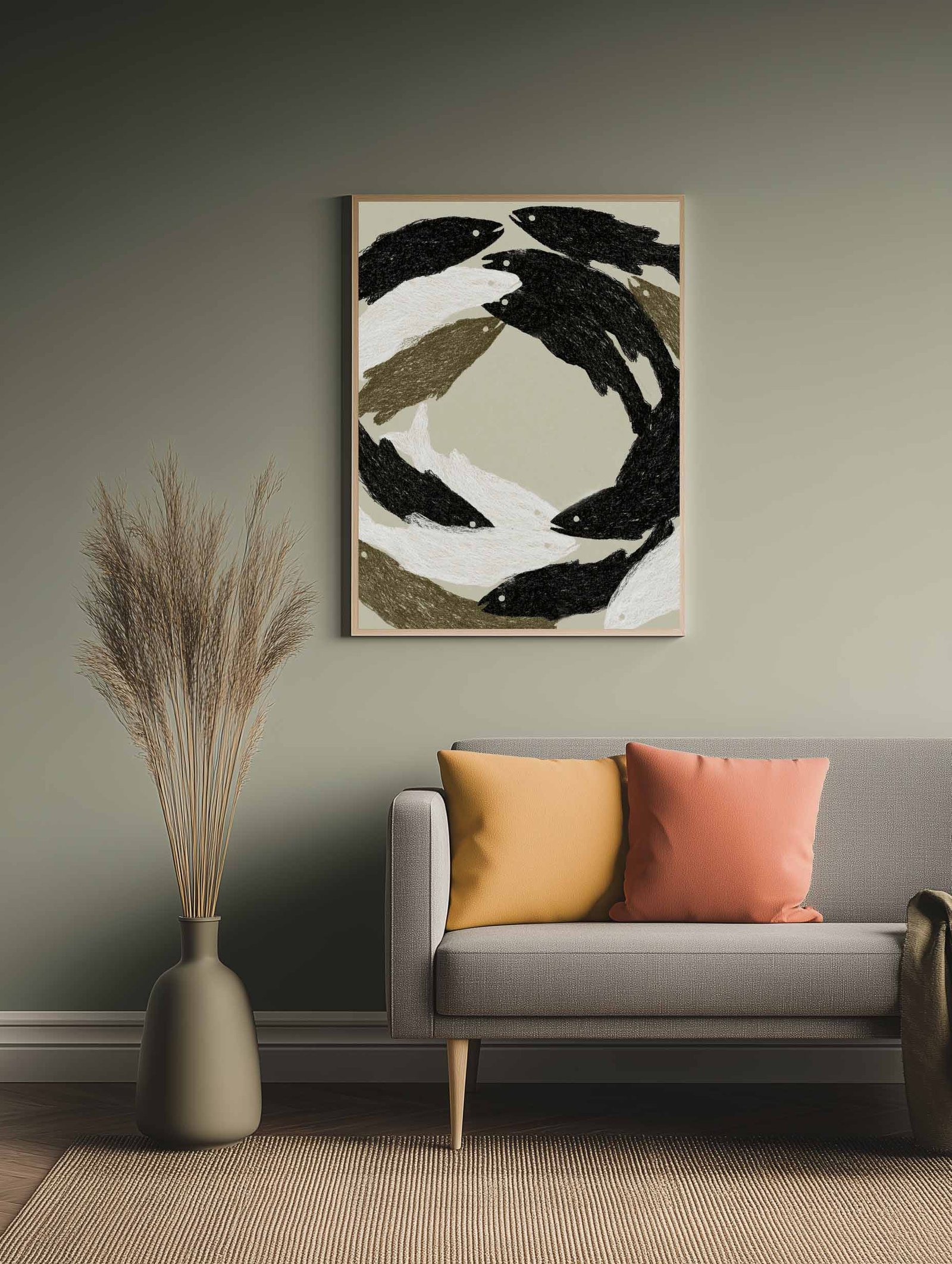 swimming fish mockup