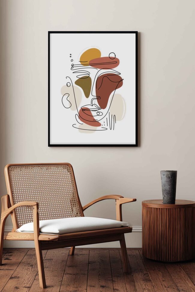 minimalist face mockup