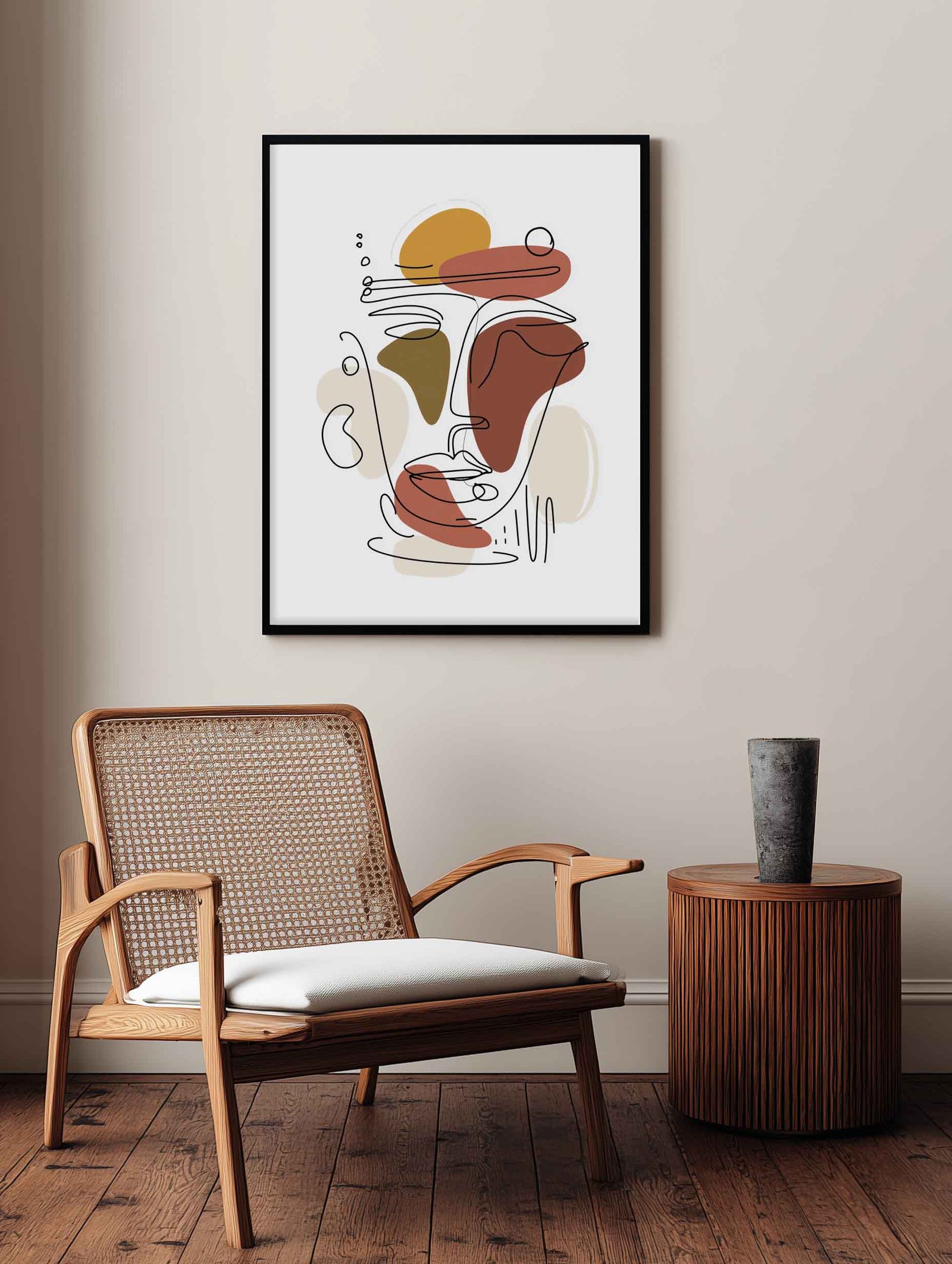 minimalist face mockup