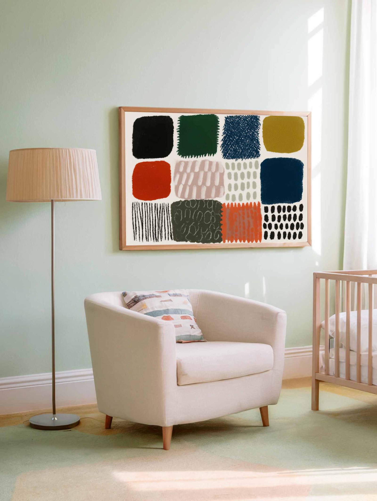 abstract geometric print mockup