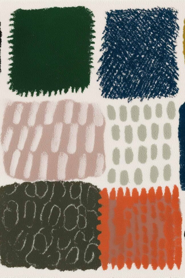 abstract geometric print with bold, modern shapes