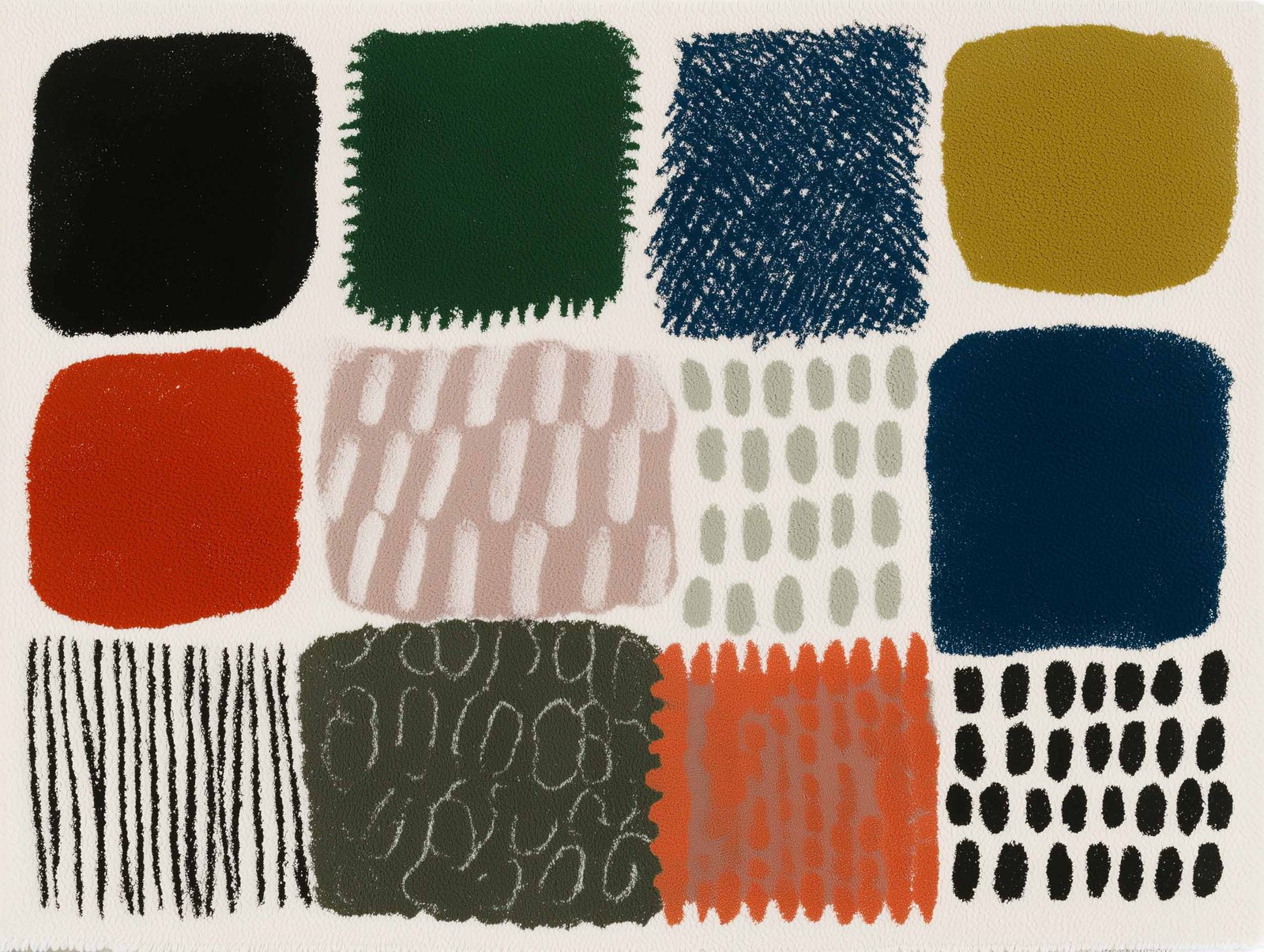 abstract geometric print with bold, modern shapes