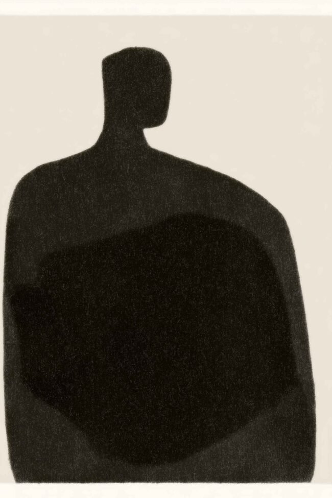 Black on white, a study in form and stillness