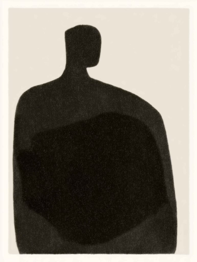 Black on white, a study in form and stillness