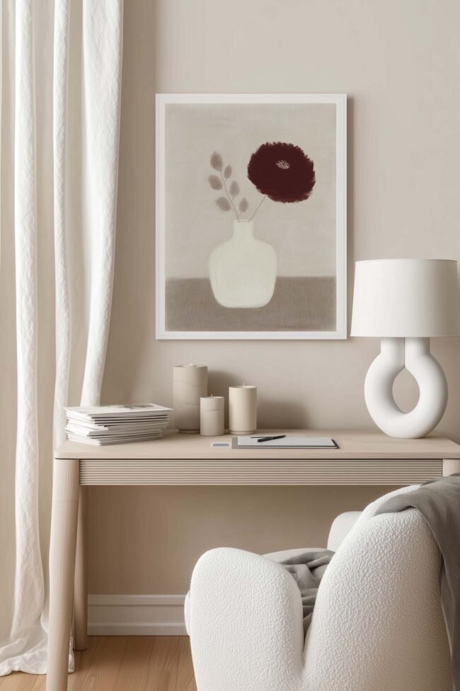 single dark flower mockup