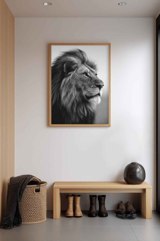 photograph of lion mockup