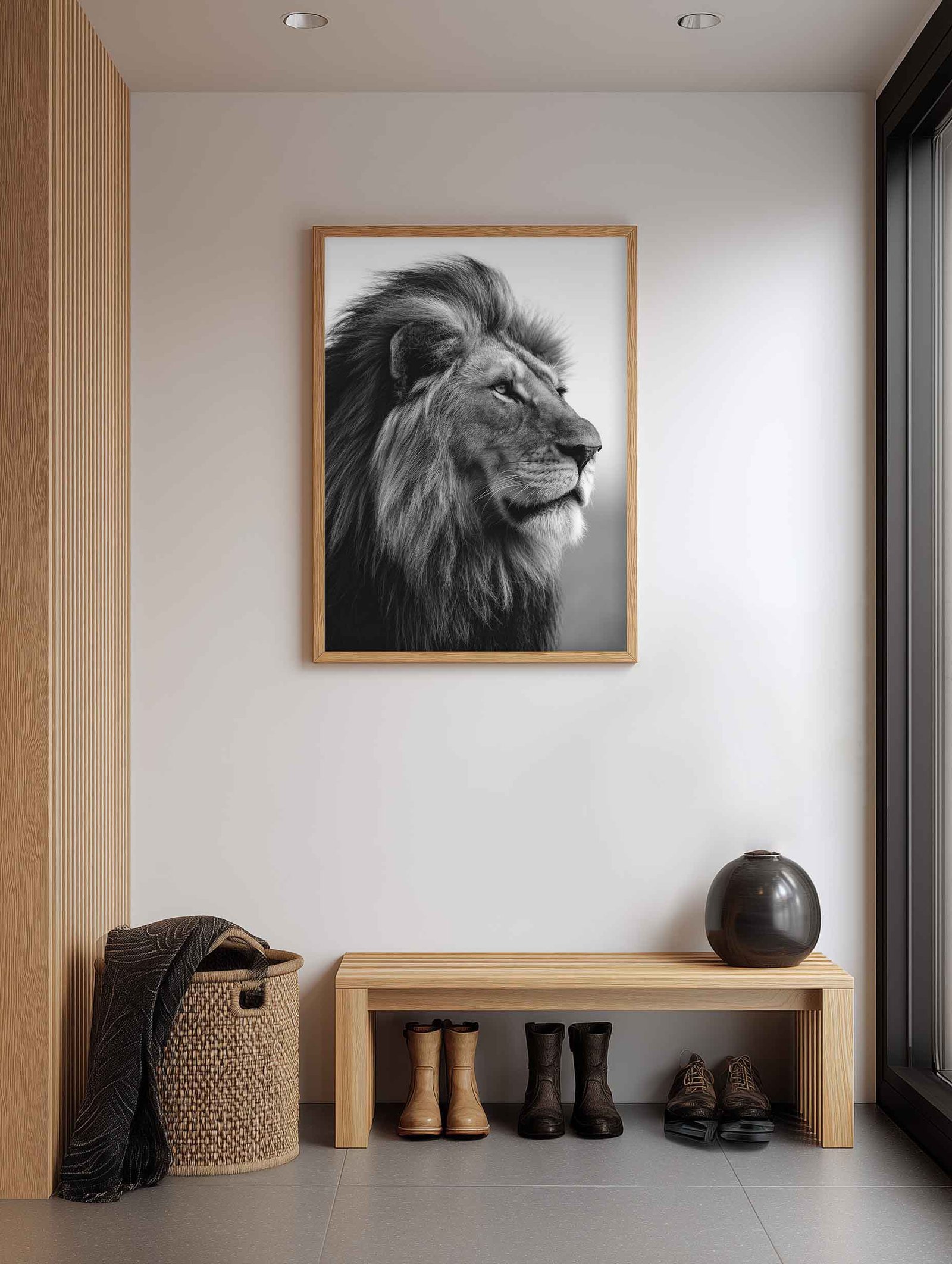 photograph of lion mockup