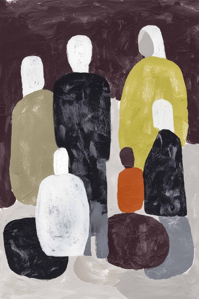 Poster of abstract human-like forms