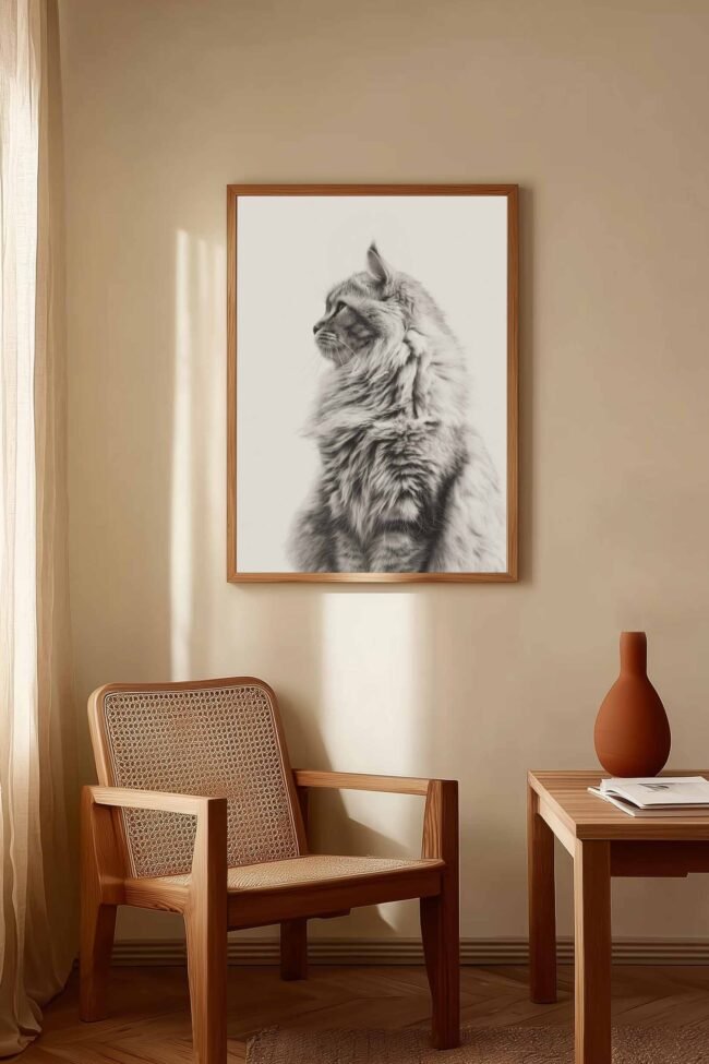 cat portrait mockup