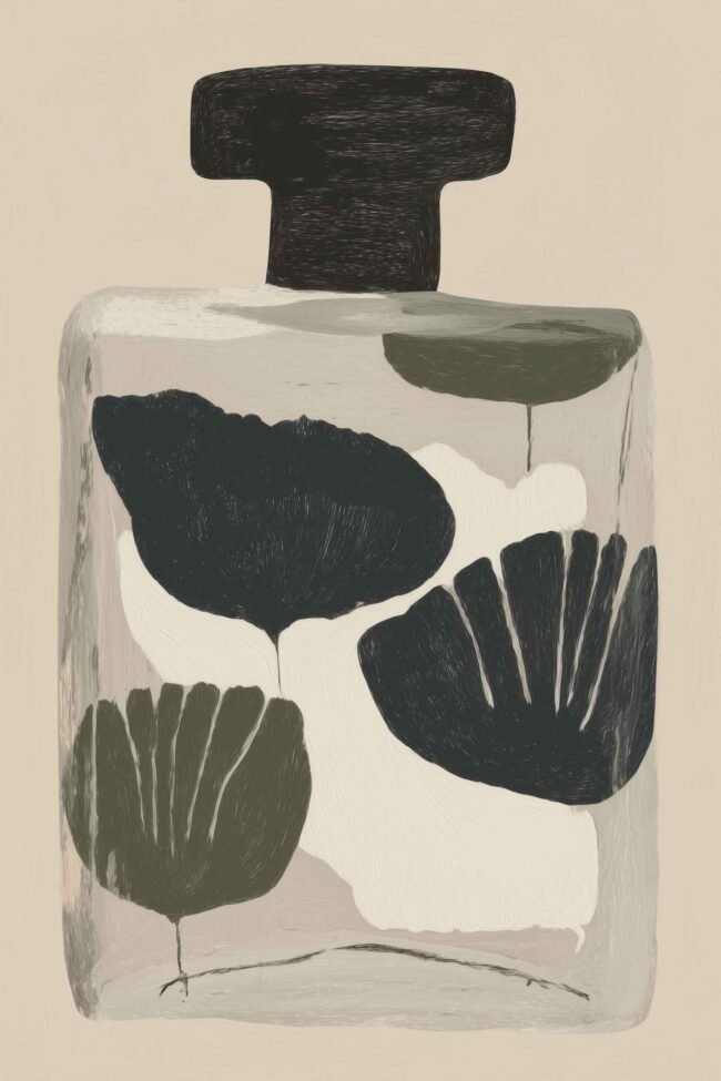 Minimal vintage elegance with a botanical twist