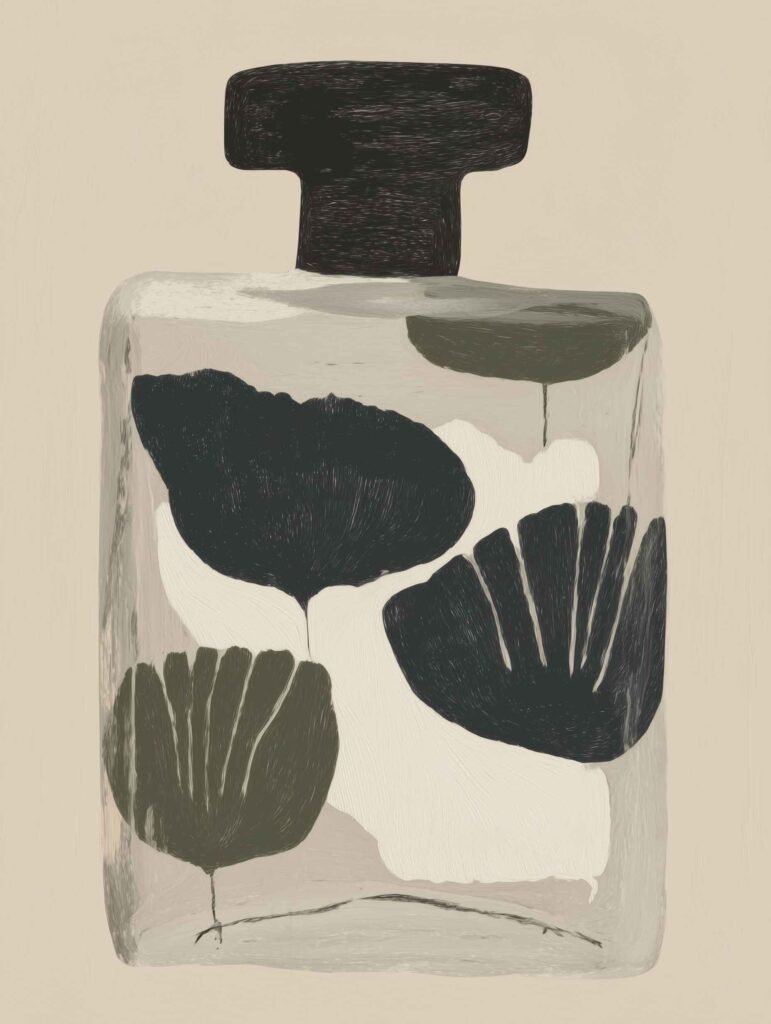 Minimal vintage elegance with a botanical twist