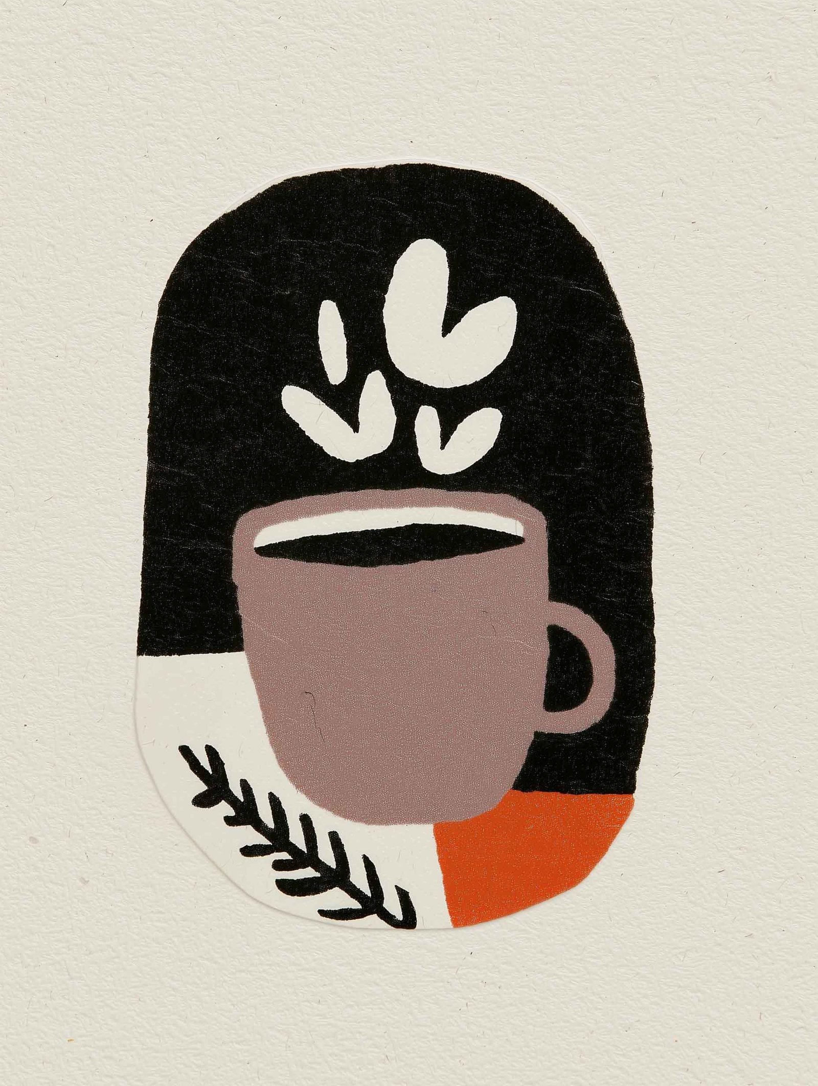 Warm minimal cup design with earthy tones