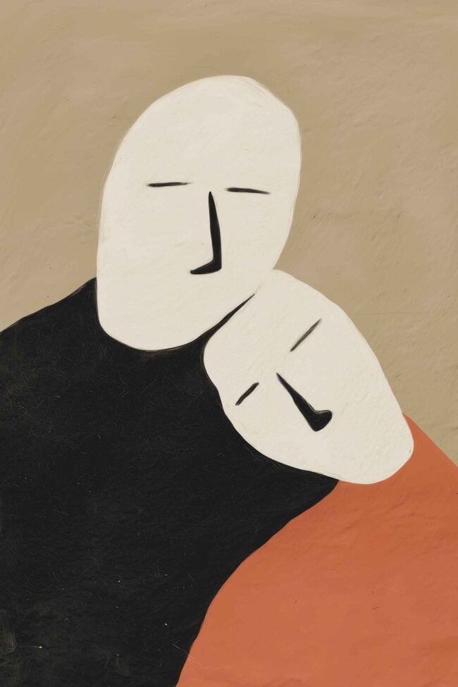 Abstract portrait in warm earthy tones