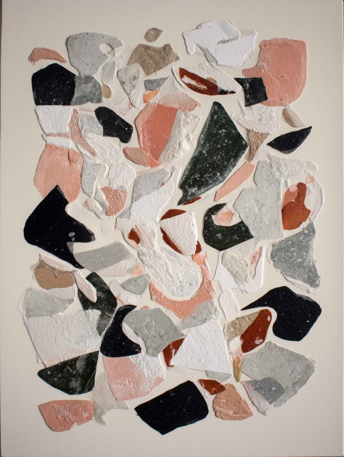 Layered composition in warm neutral tones