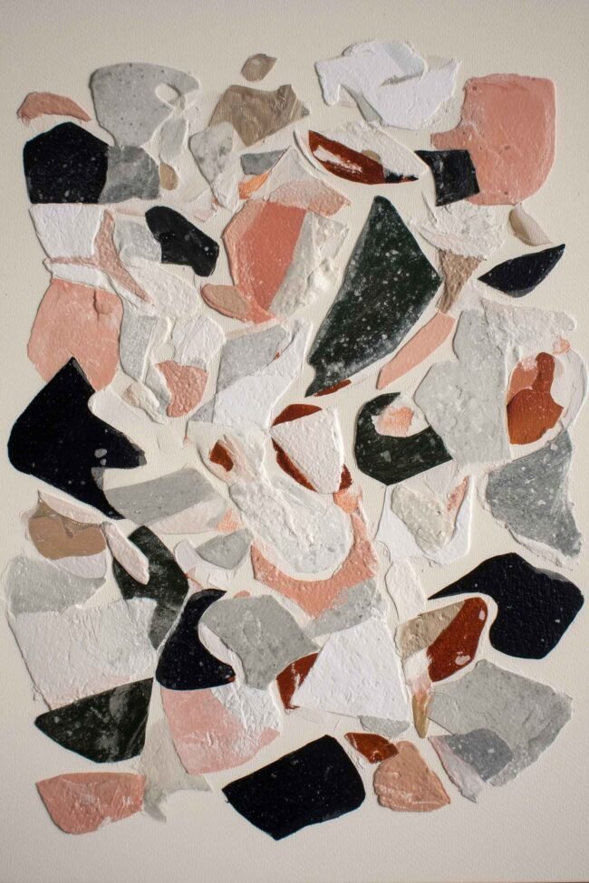 Layered composition in warm neutral tones