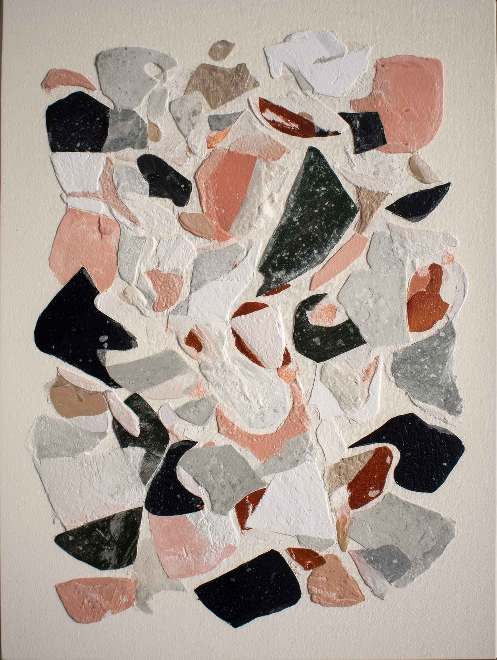 Layered composition in warm neutral tones