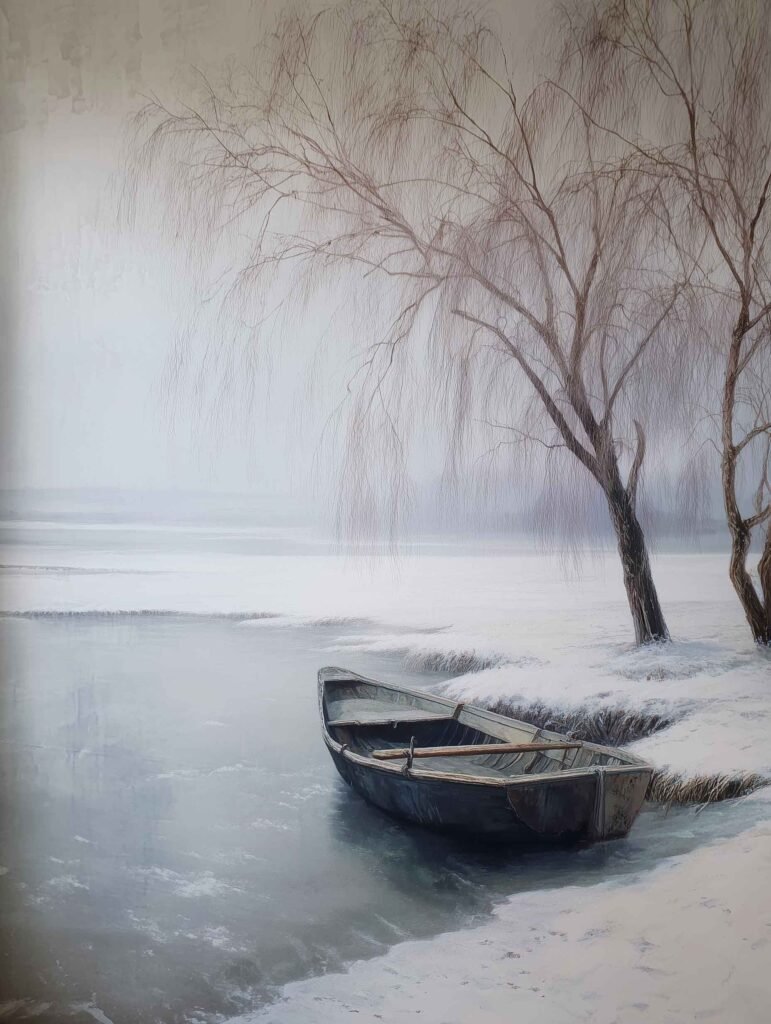 Poster of a quiet frozen lake scene