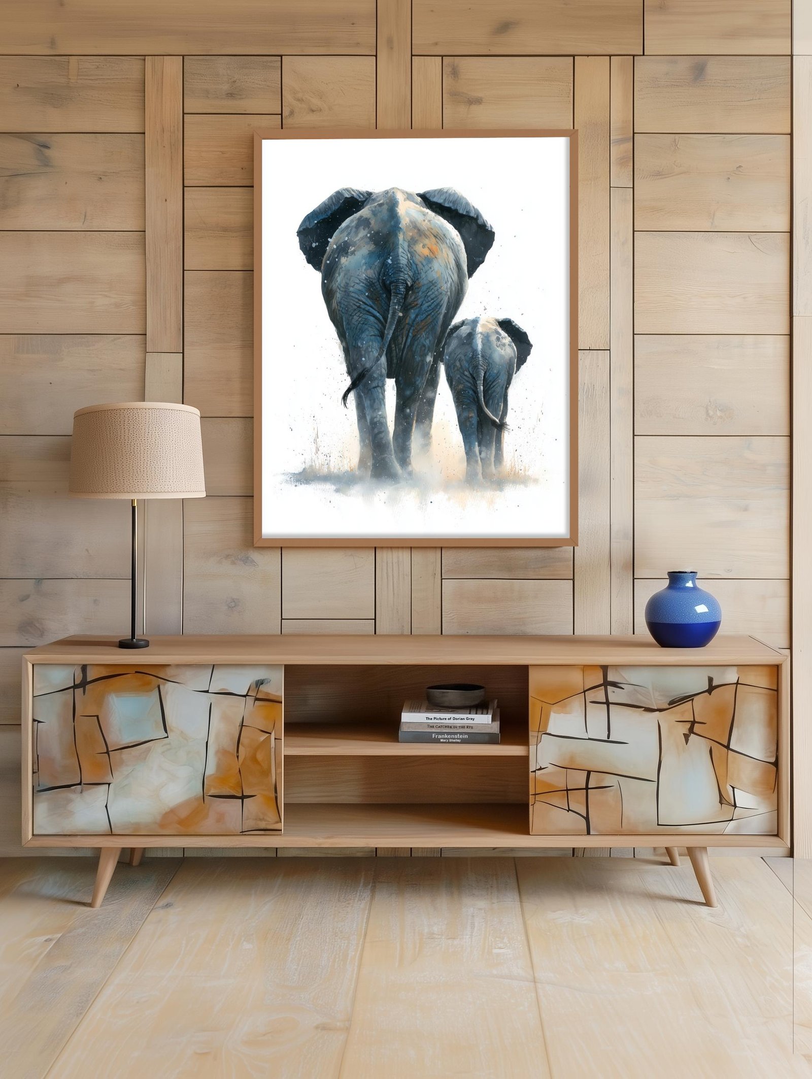 African Elephant and its Calf - Image 2