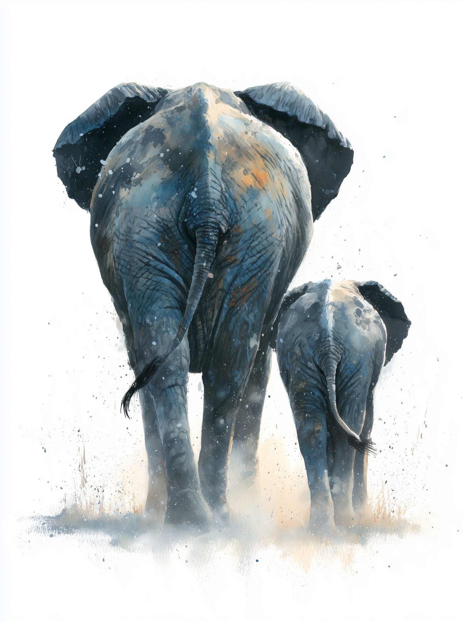 African Elephant and its Calf